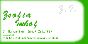 zsofia imhof business card